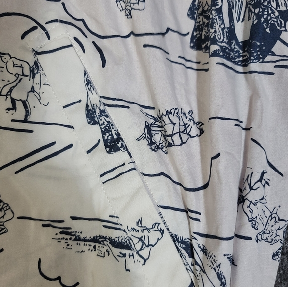 Lakeland Reversible Toile Jacket Size 46 Red / White Print Bomber NOS Vintage - Picture 14 of 16